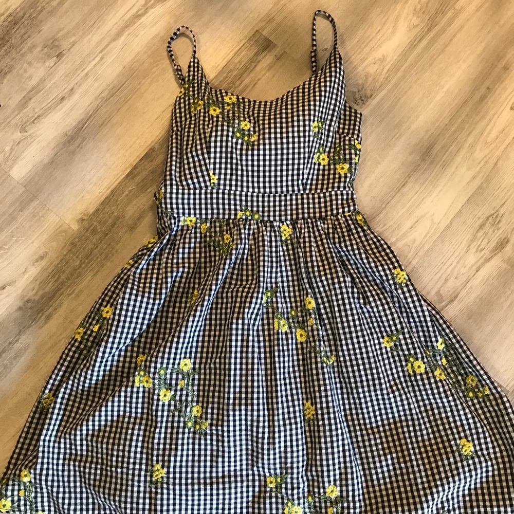 ModCloth floral plaid dress